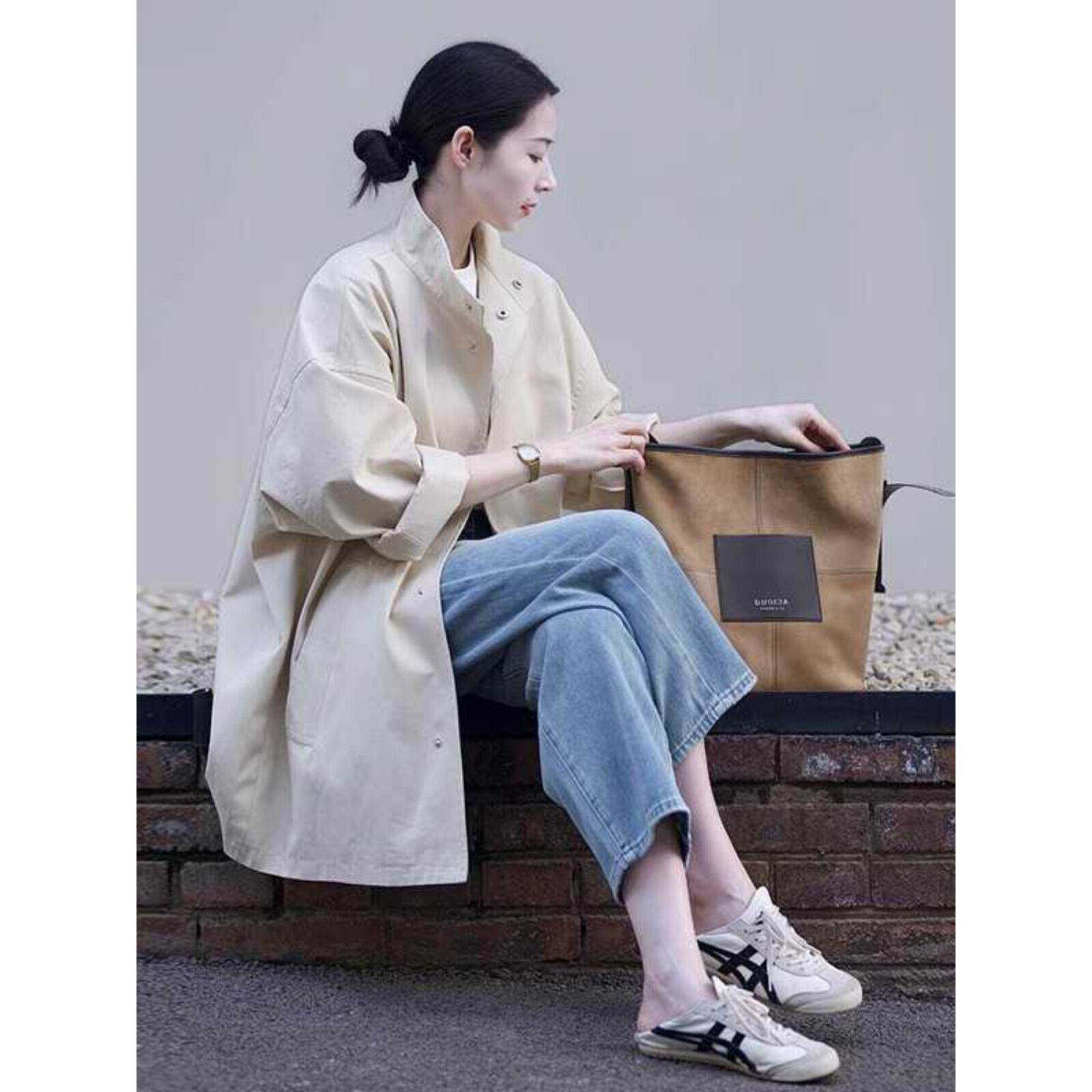 短款风衣外套女小个子2025新款春秋韩系穿搭休闲宽松工装夹克上衣