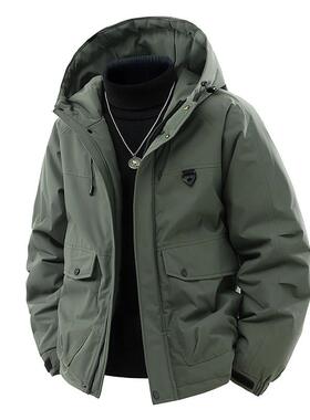 Mostarsea~棉衣冲锋衣工装外套男秋冬加大码宽松棉袄加绒厚款棉服