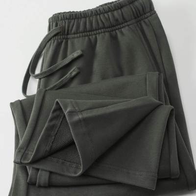 MAROLIO~高端420g重磅双纱纯棉休闲裤子男秋冬季宽松直筒百搭卫裤