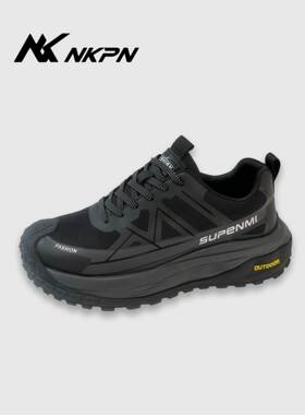 高端网面男鞋2025秋季新款透气百搭超轻厚底舒适健步鞋休闲运动鞋