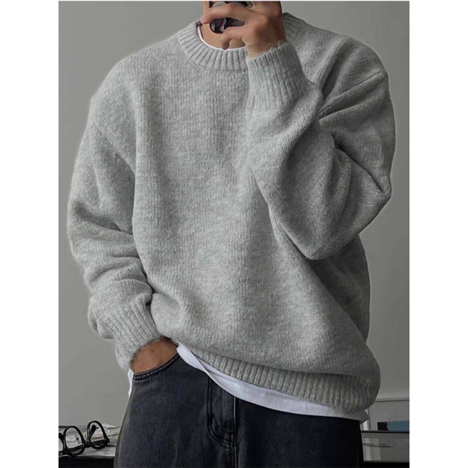 GM新潮 软糯针织打底衫男士秋冬新款加厚保暖内搭慵懒宽松毛衣潮,男装,秀禾服,淘宝优惠券,粉丝福利购,淘宝优惠卷