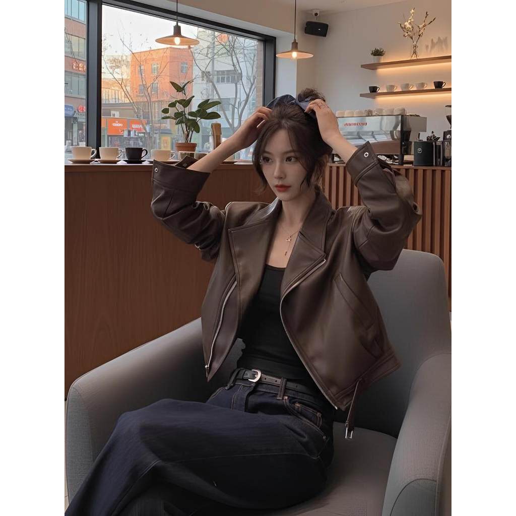 绝美巨好看的皮衣外套女2026春秋新款时尚洋气减龄短款皮夹克上衣