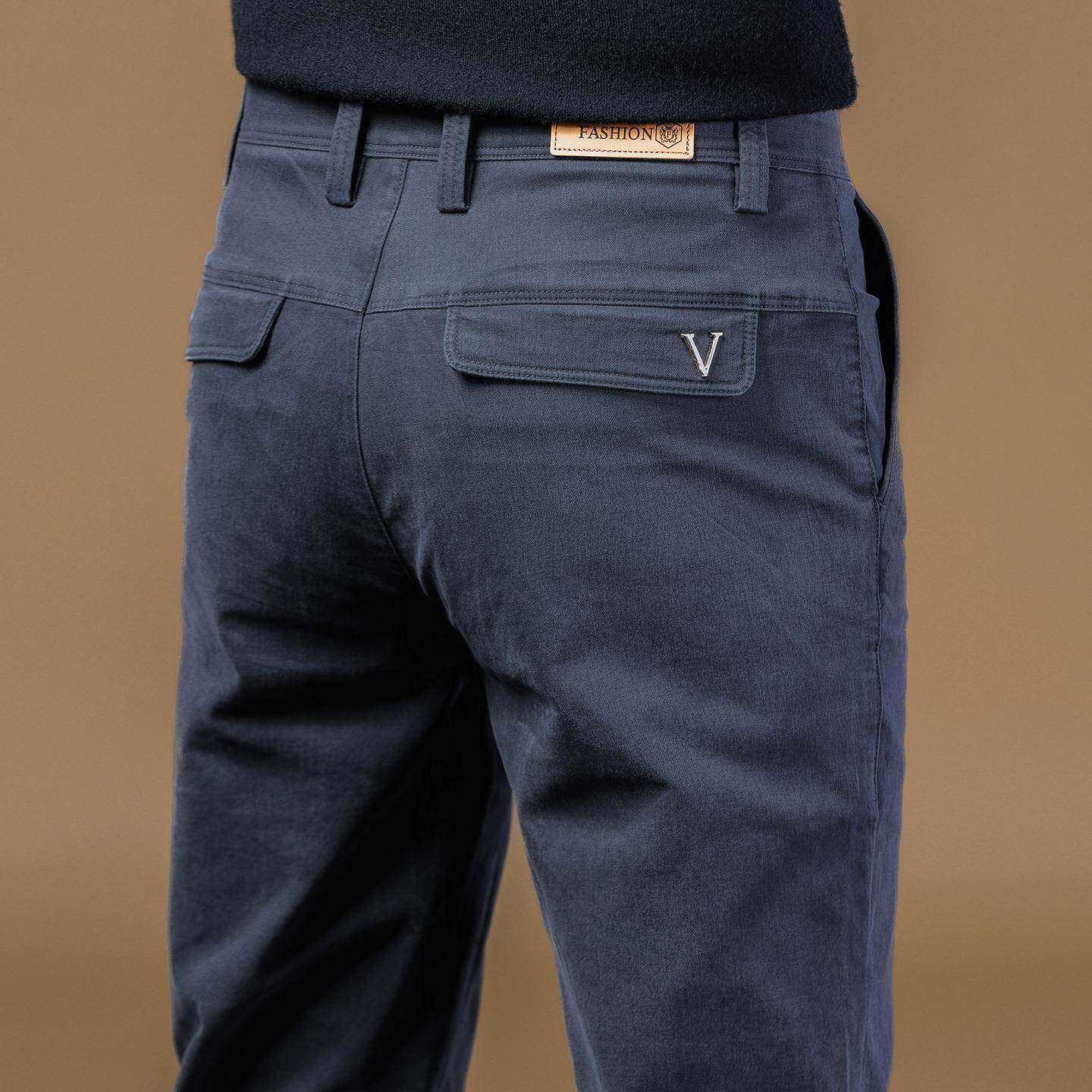 香港高端灰色抗皱休闲裤男春秋款修身直筒商务弹力2025新款西裤子