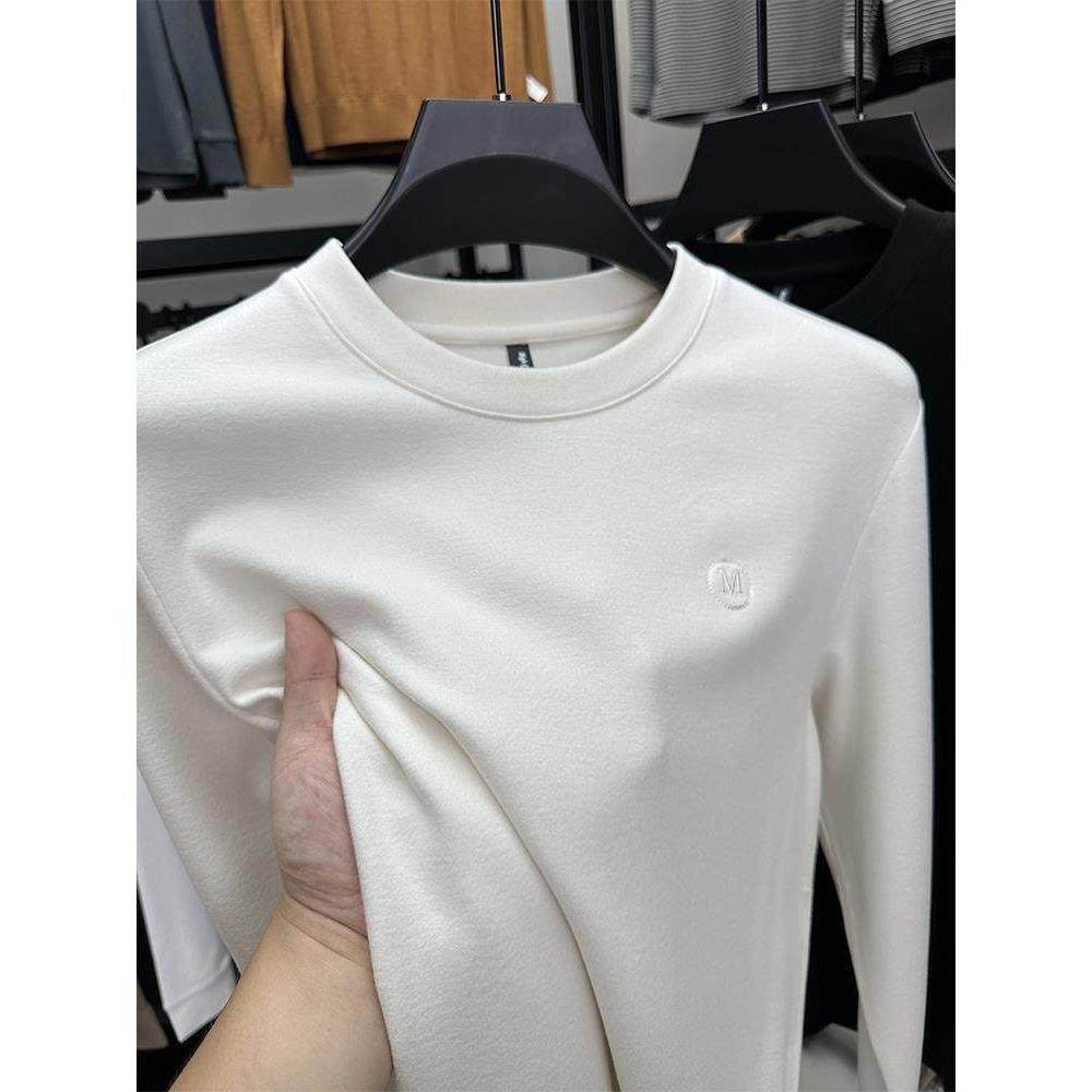 Mostarsea~双面德绒纯色打底衫男士秋冬加厚保暖休闲内搭圆领卫衣,男装,大码上装,淘宝优惠券,粉丝福利购,淘宝优惠卷