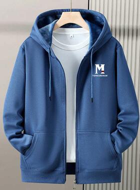 Mostarsea~秋冬连帽开衫卫衣男宽松大码拉炼外套休闲加厚运动夹克