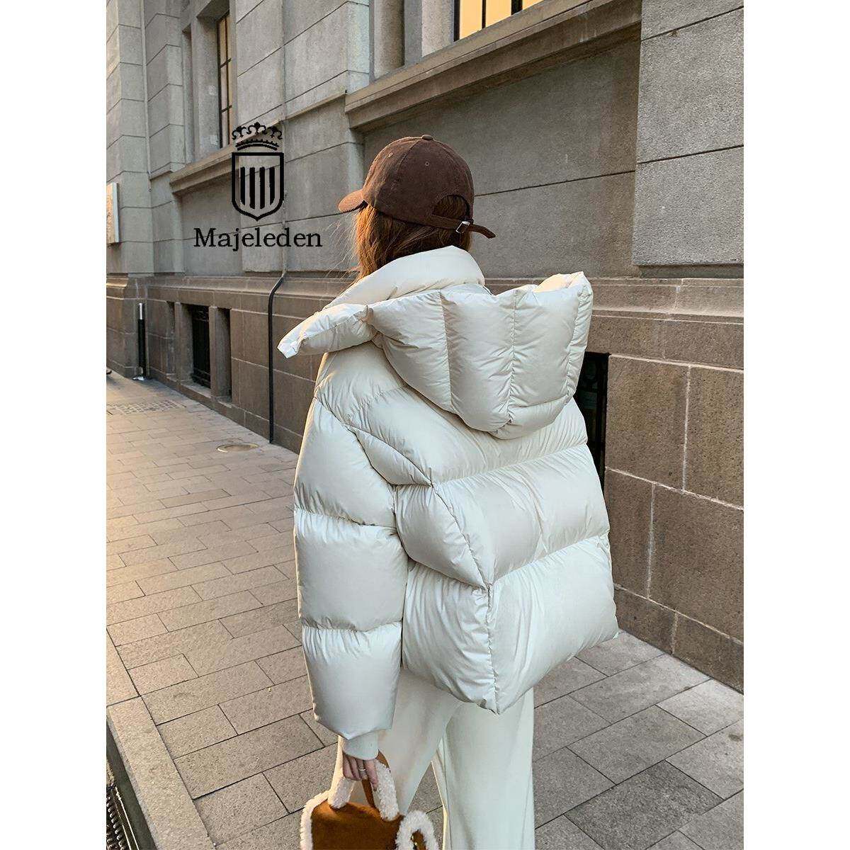 正品2025冬新款羽绒服女短款90白鹅绒超轻加厚小个子泡芙冬外套女