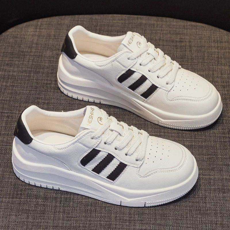 香港小白鞋女2025新款真皮韩版百搭软底舒适皮面系带圆头休闲鞋,女鞋,时尚休闲鞋,淘宝优惠券,粉丝福利购,淘宝优惠卷