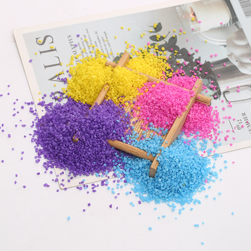 彩砂粗砂儿童沙池玩沙植物多肉铺面大颗粒彩色沙子许愿瓶粗沙30目