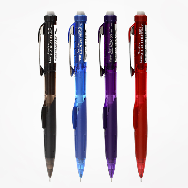 Pentel派通侧按自动铅笔色带伸缩