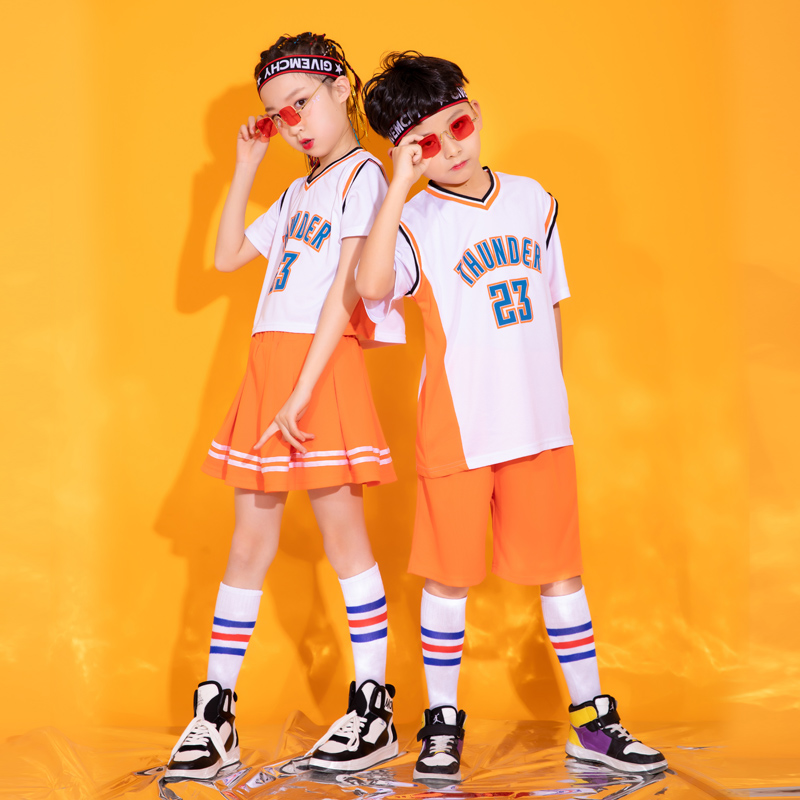 儿童爵士舞套装啦啦操男演出服