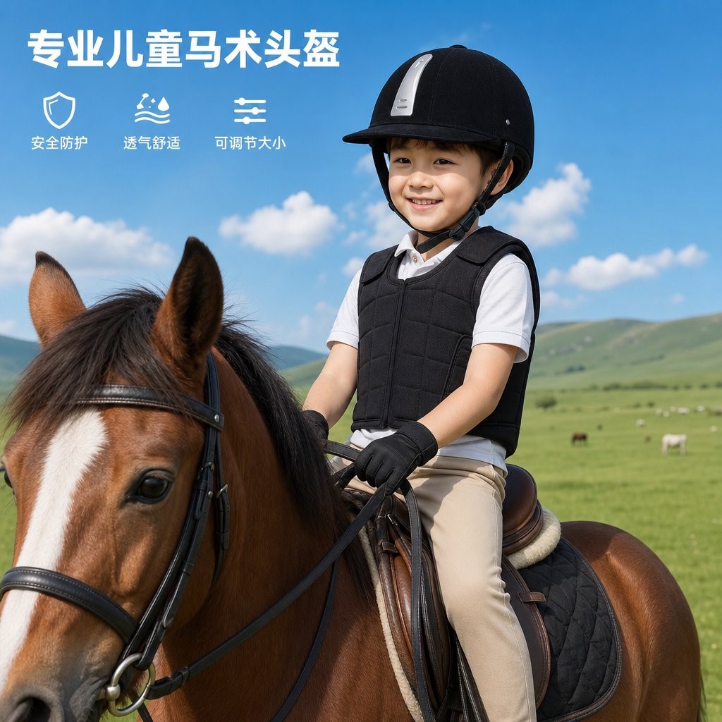 马术帽骑马帽子儿童专业马盔防护用品装备丝绒夏盔四季成人男女通
