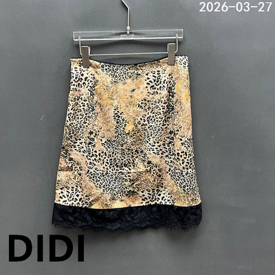 欧洲站2026春季新款时尚高腰百搭修身豹纹蕾丝拼接半身裙女款3282