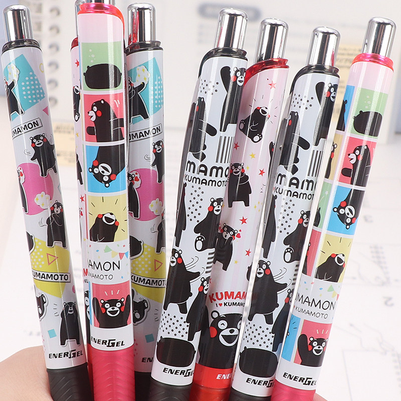 新品Pentel派通熊本熊限定中性笔迪士尼史努比限量版黑色水笔0