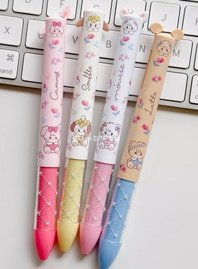 日本funbox mikko限定猫咪耳朵mimi笔双色圆珠笔多功能模块2合1