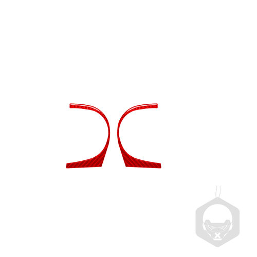 适用于06-09款日产尼桑350z车门水杯架框内饰红色碳纤维贴纸改装