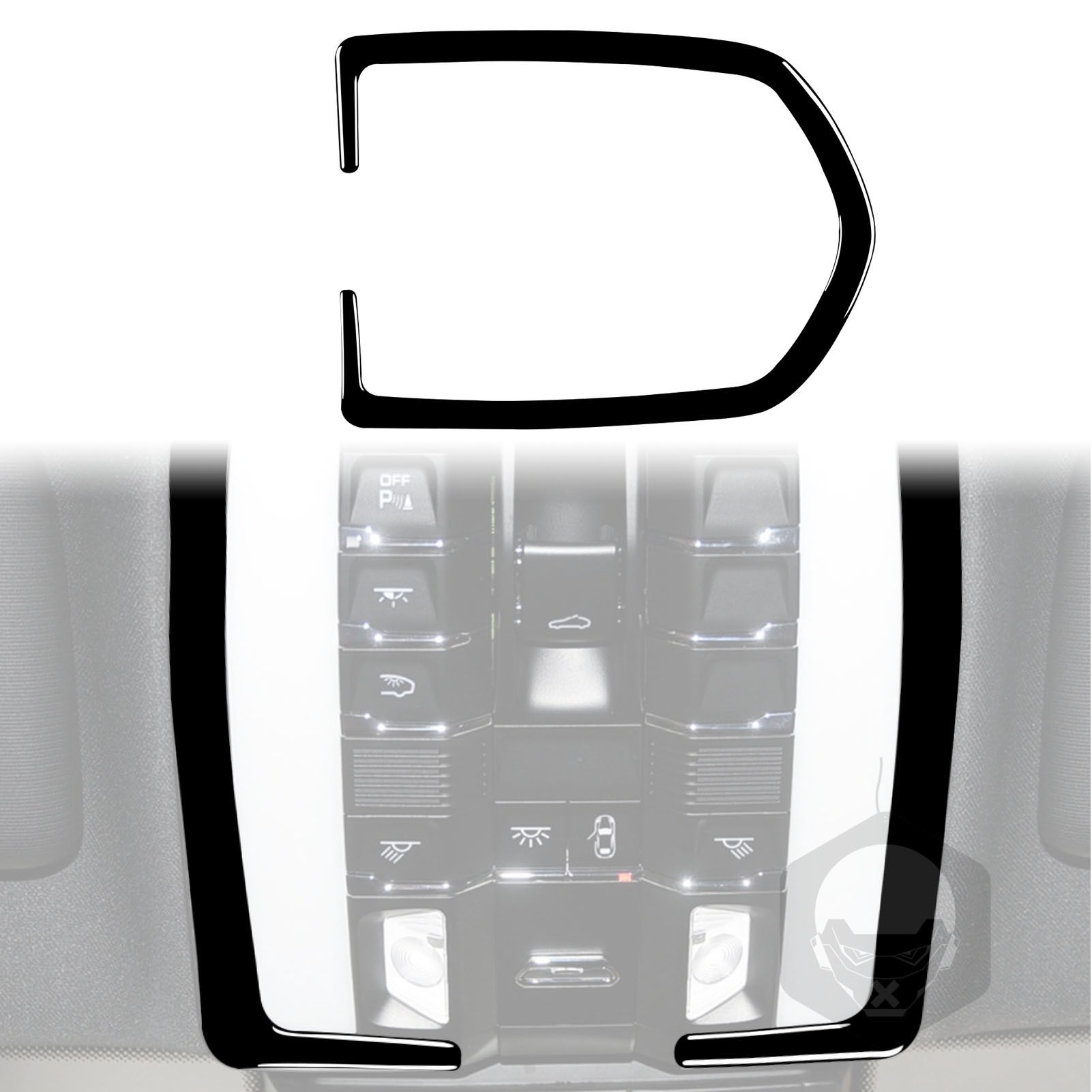 适用10-16保时捷帕拉梅拉前阅读灯装饰框钢琴黑亮黑汽车内饰改装,电动车/配件/交通工具,更多电动车零/配件,淘宝优惠券,粉丝福利购,淘宝优惠卷