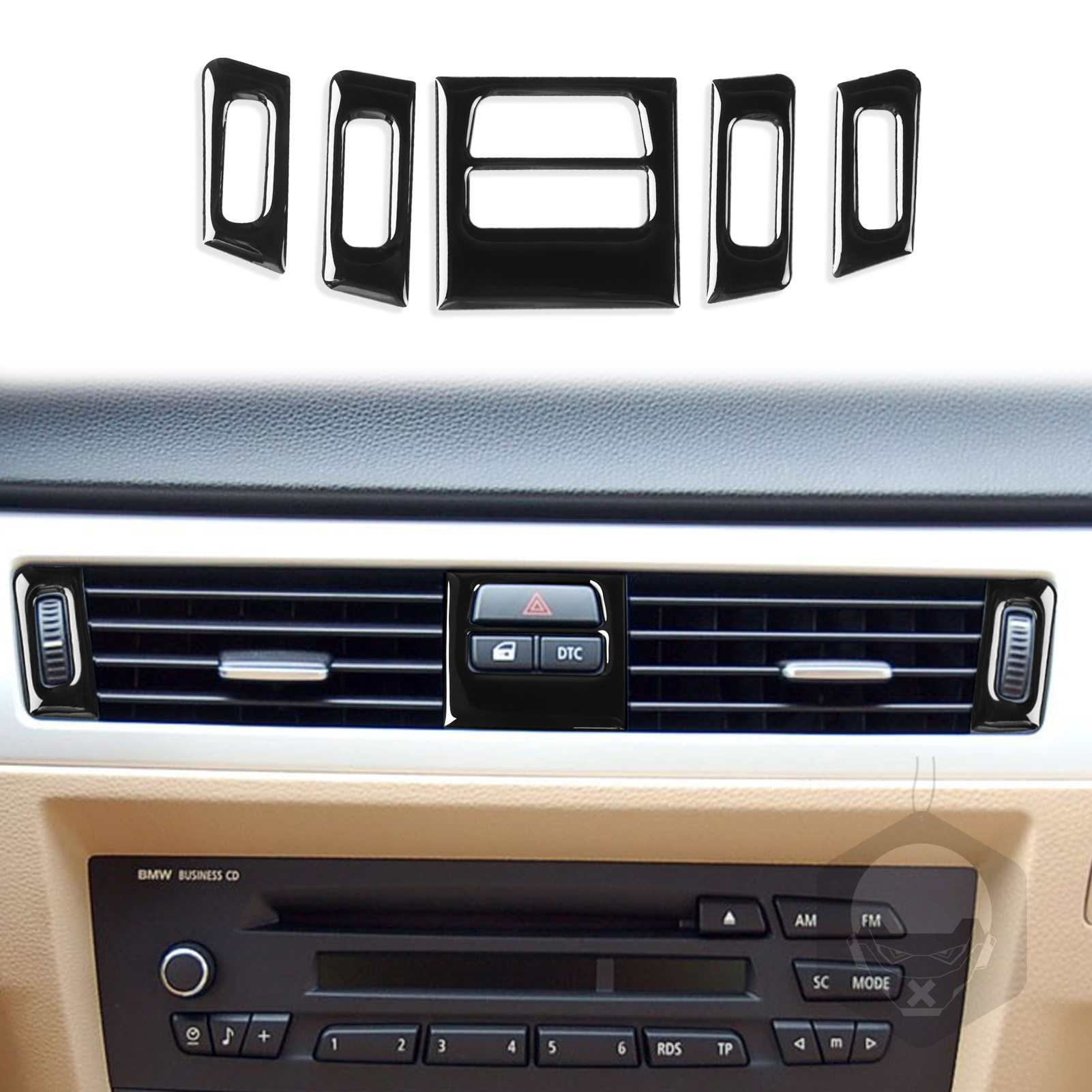 适用于05-12款宝马老3系钢琴黑空调出风口中控台装饰贴汽车内饰品,汽车零部件/养护/美容/维保,其他,淘宝优惠券,粉丝福利购,淘宝优惠卷