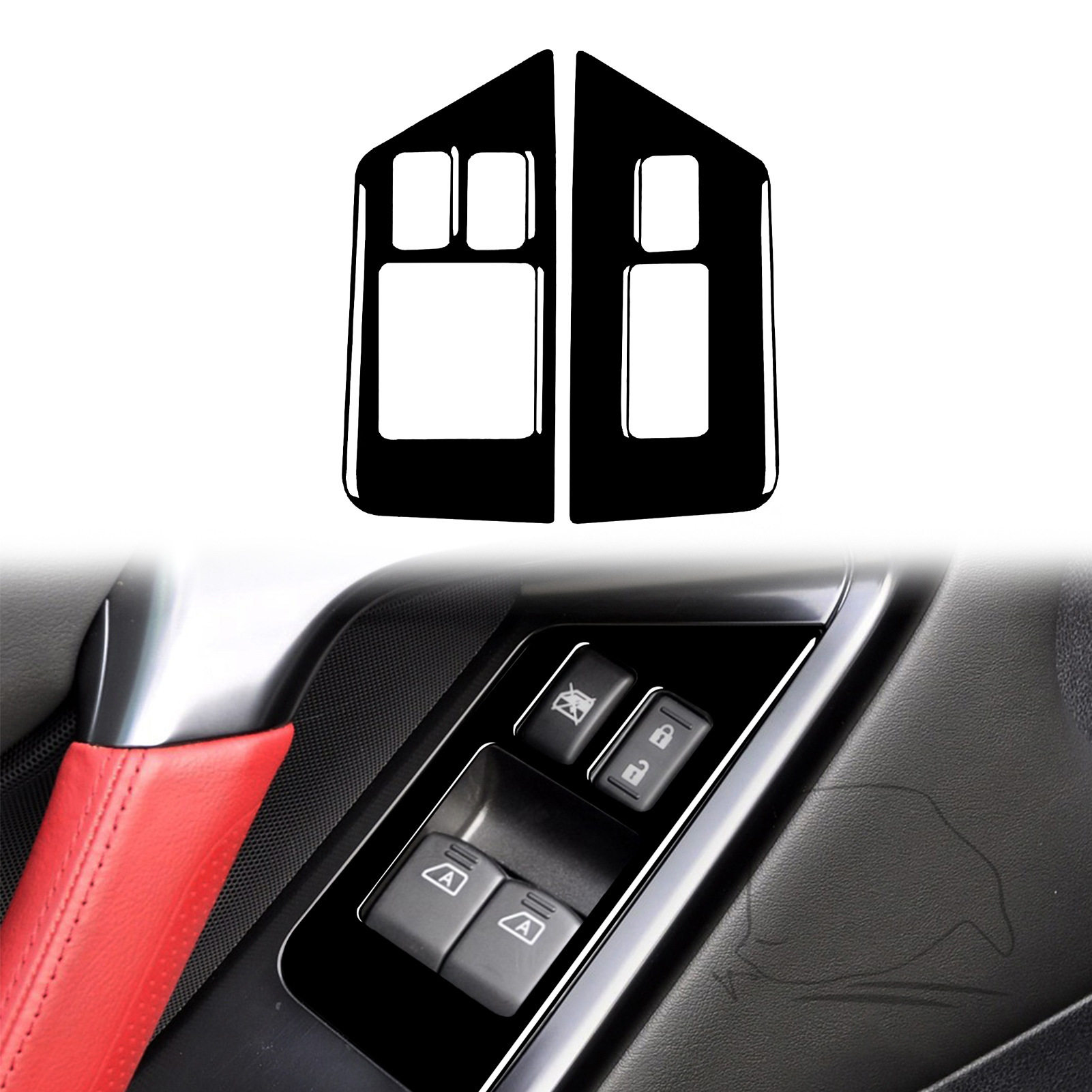 适用于日产尼桑GTR R35车窗升降按键面板钢琴黑汽车内饰改装装饰,电动车/配件/交通工具,更多电动车零/配件,淘宝优惠券,粉丝福利购,淘宝优惠卷