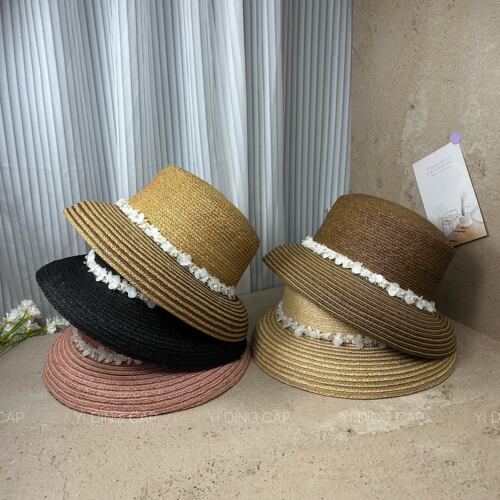 0.5cm拉菲草遮阳帽女赫本风