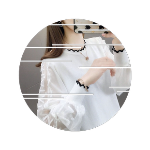 秋冬加绒加厚春款洋气2026针织女上衣打底衫雪纺蕾丝韩版潮灯笼袖