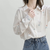 冷淡风外穿长袖 2026新款 雪纺衫 女春秋装 设计感小众上衣 白衬衫 韩版