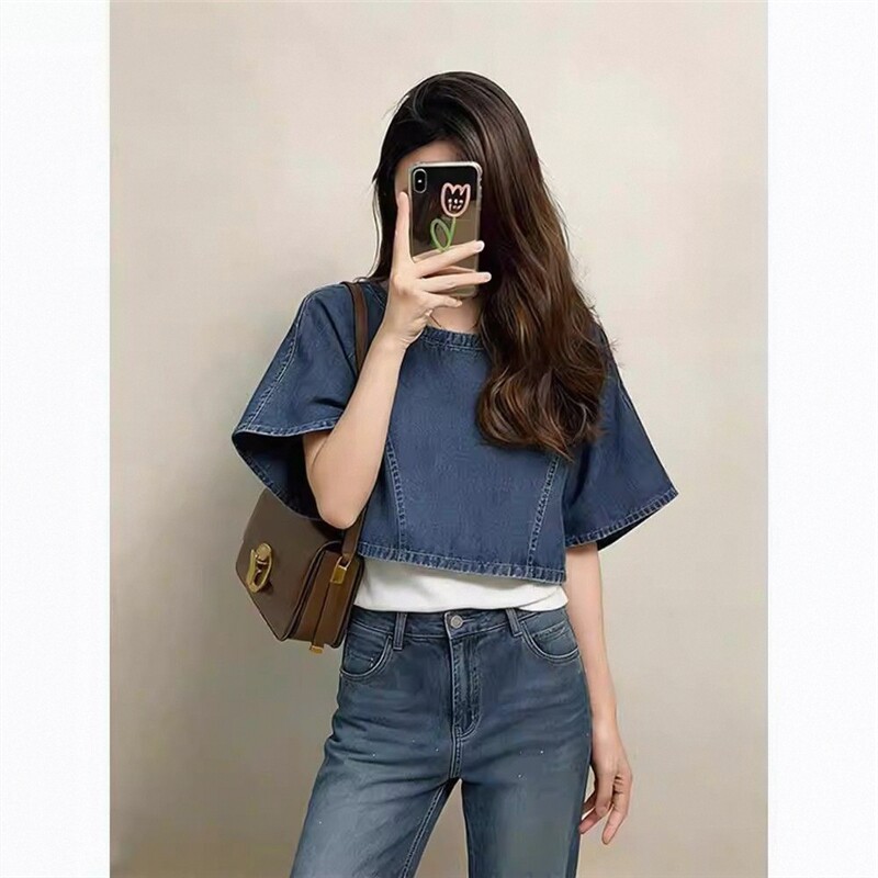 法式独特绝美高级感超好看牛仔上衣洋气减龄设计感女2026春季新款