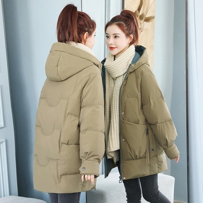 宽松棉衣羽绒棉服反季女士韩版休闲女2025棉袄冬季加厚中长款新款