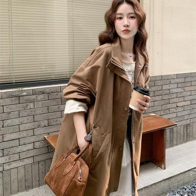 减龄宽松咖色风衣外套女春秋2025新款小个子大衣今年流行爆款漂亮