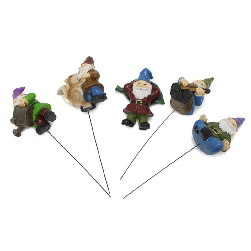 fairy garden - 5pcs miniature gnomes figurines accessories