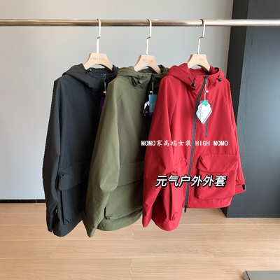 元气美女~防水软壳 户外山系冲锋衣运动休闲连帽夹克风衣女秋冬