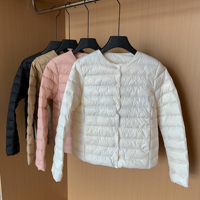 薄款两穿外套保暖羽绒服女秋