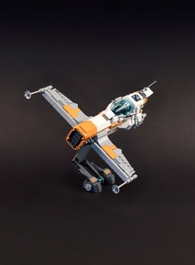现货小颗粒MOC-130037星球大战战斗机积木益智玩具模型礼物摆件