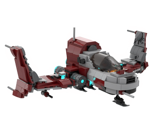 现货小颗粒MOC-82129无人深空飞机星舰飞船积木玩具模型礼物摆件