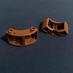 华志积木 73878 3x3x2 1/4 弧形窗台 MOC小颗粒拼插玩具配件 白色