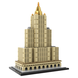 现货小颗粒MOC-239057纽约大厦1:800比例积木益智玩具模型摆件