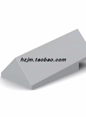 华志积木80545（6369819）浅灰色 2x4x1 1/3斜坡砖 屋顶