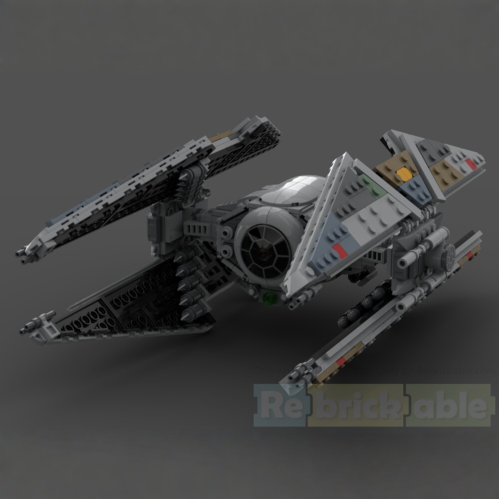 现货小颗粒MOC-218909积木星球大战积木IE复仇者佳能战斗机模型