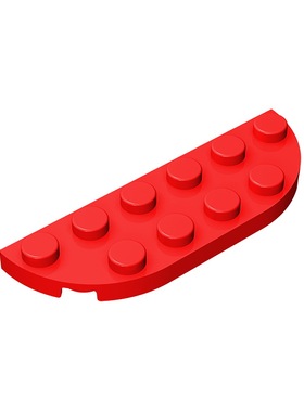 华志积木18980积木2x6 双圆角弧形板玩具配件零件拼装拼插