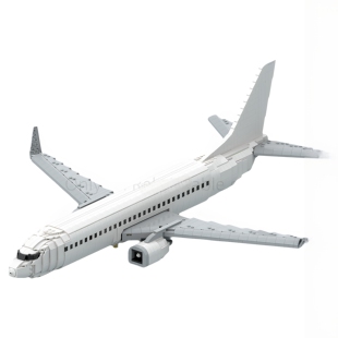 现货小颗粒MOC-243084飞机航天航空波音737-800积木玩具模型摆件