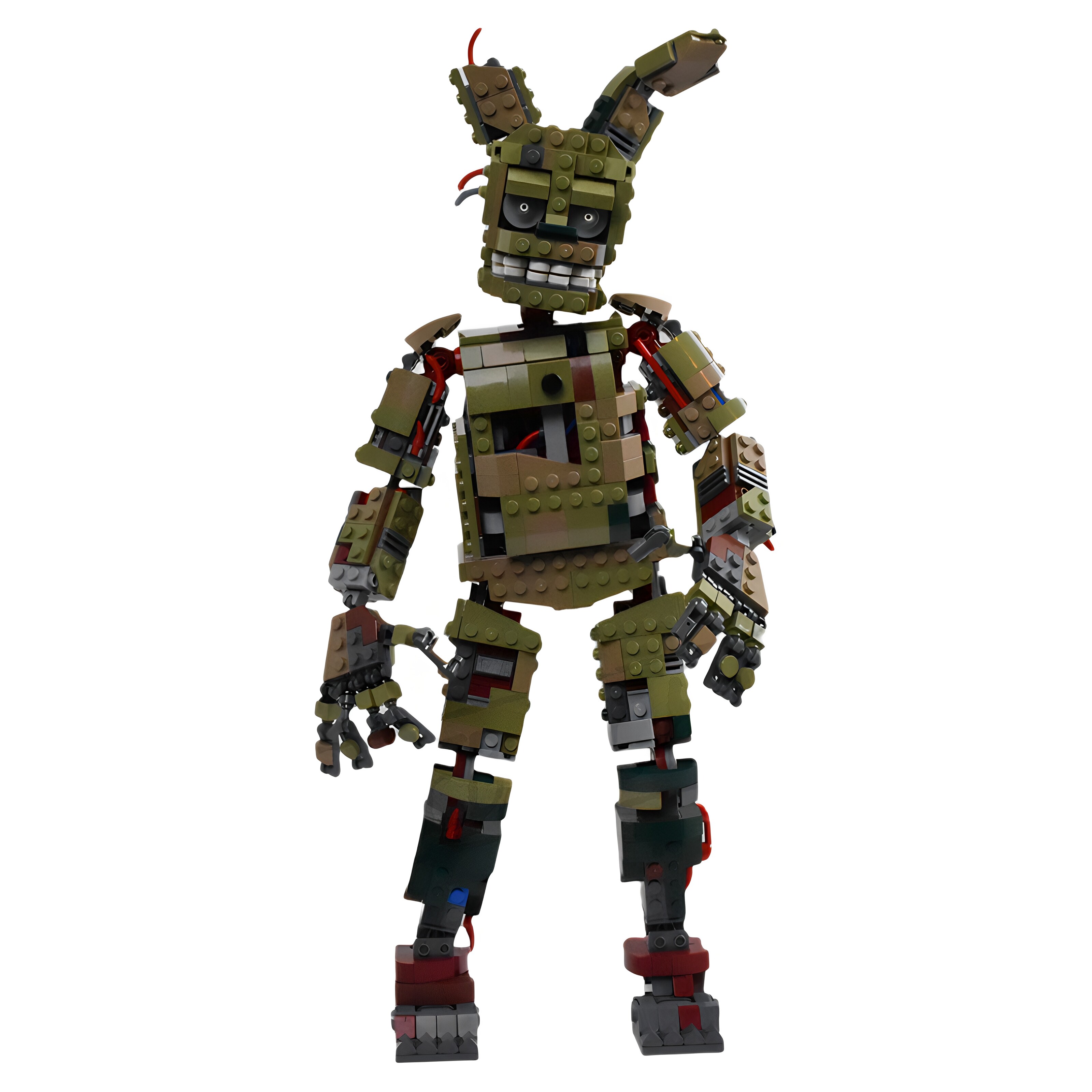 现货小颗粒MOC-253228动物弹簧陷阱积木益智玩具模型礼物摆件