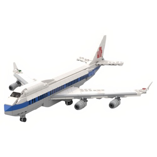 现货小颗粒MOC-264219中国国际航空747-400客机1:200比例积木玩具