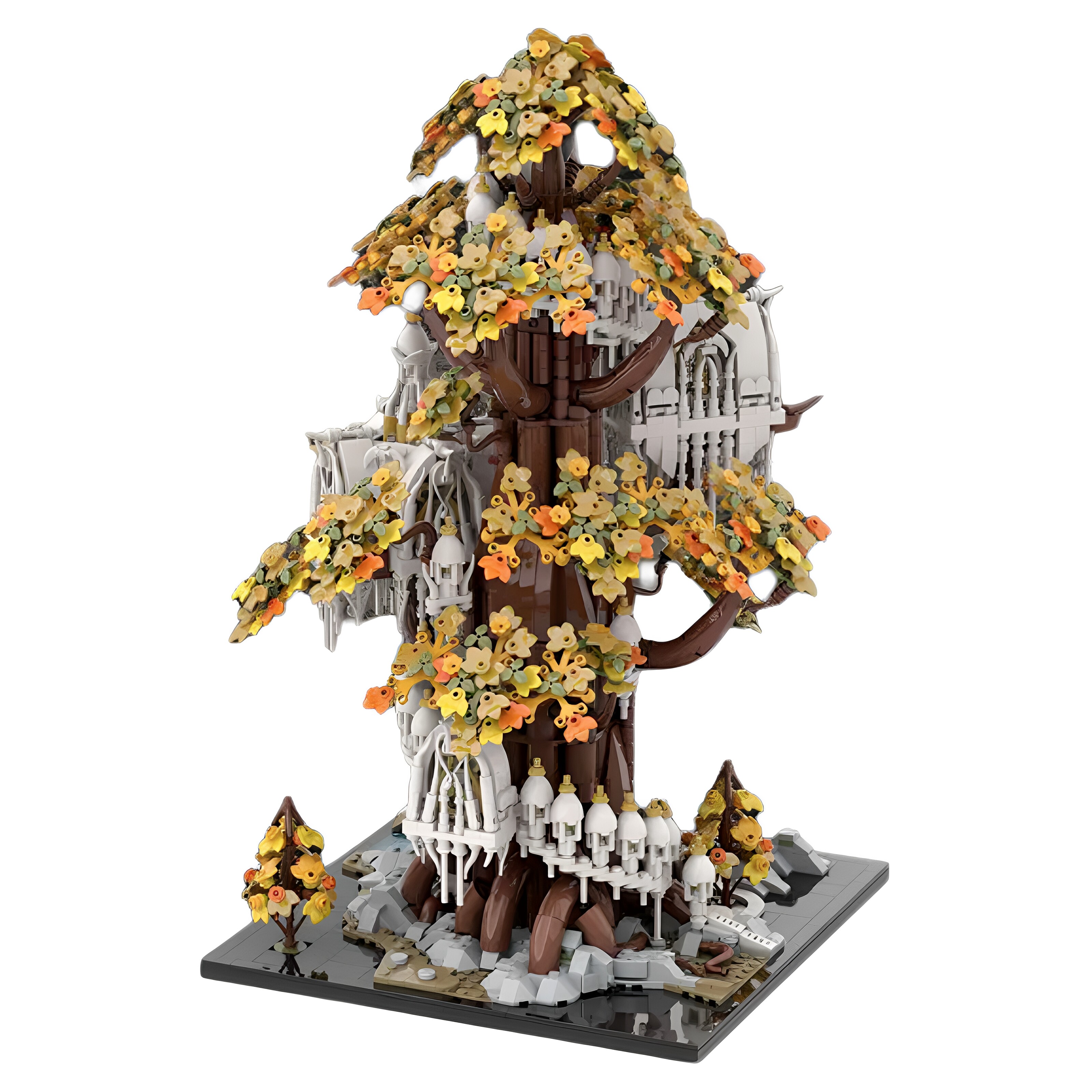 现货小颗粒MOC-209128指环王罗斯洛立安场景积木玩具模型礼物摆件