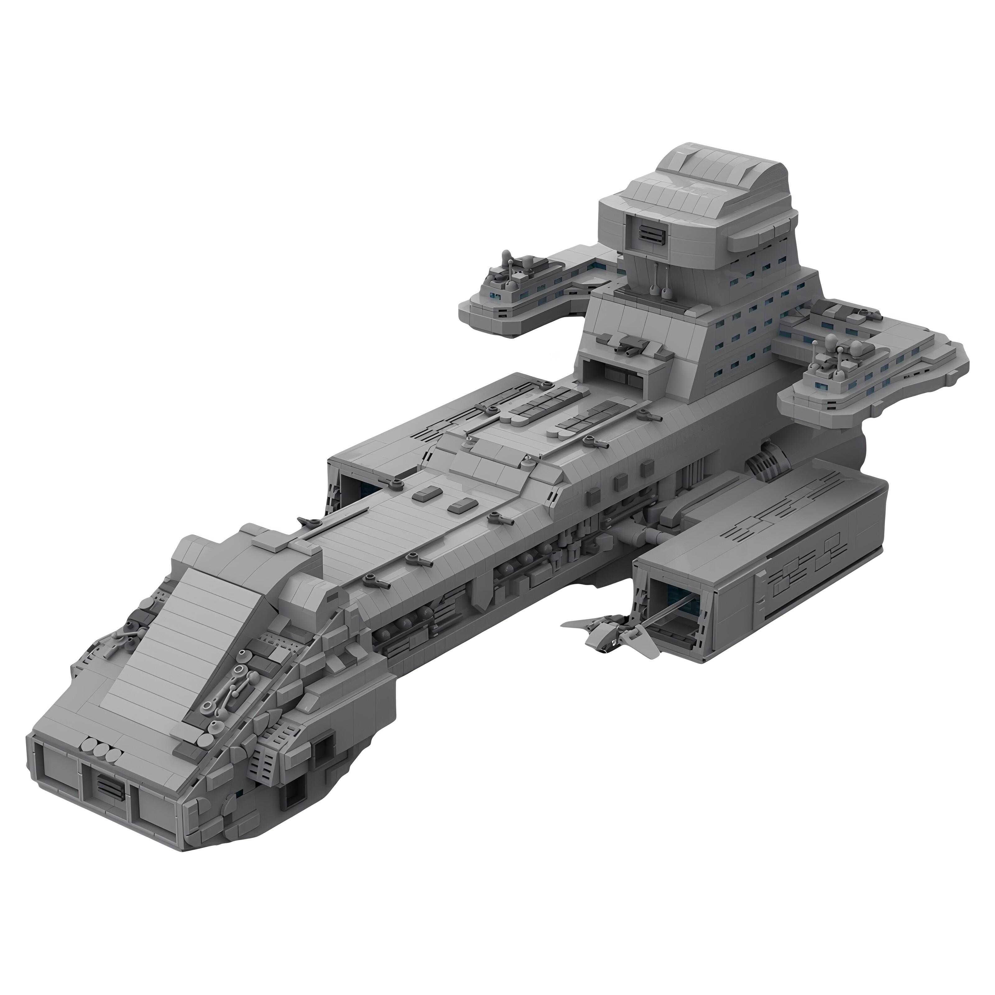 现货小颗粒MOC-165535星际之门星际战列巡洋舰积木玩具模型摆件