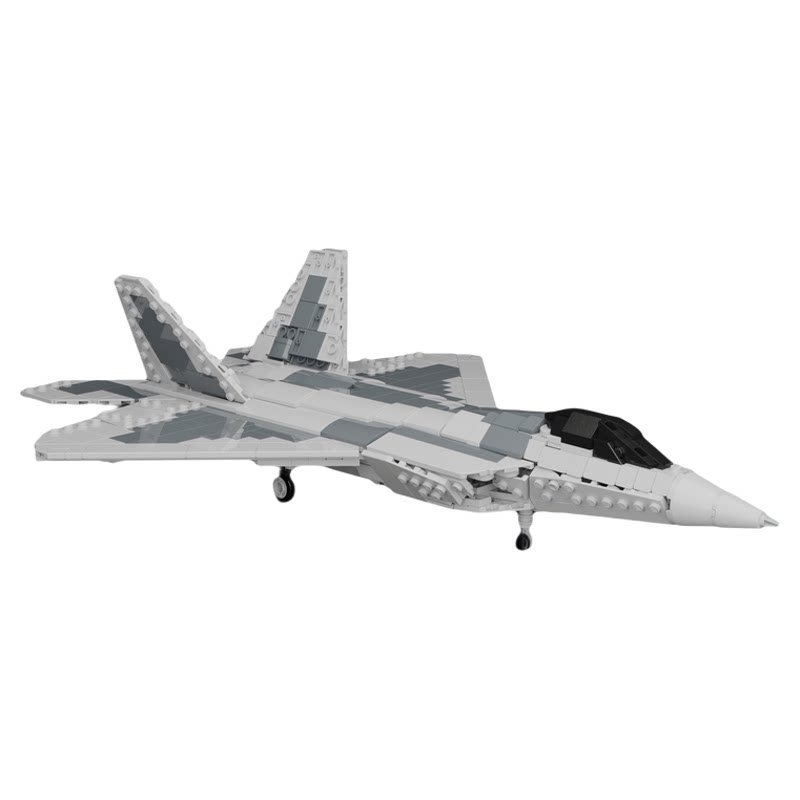 现货小颗粒MOC飞机F-22A猛禽1/45比例积木益智玩具模型礼物摆件
