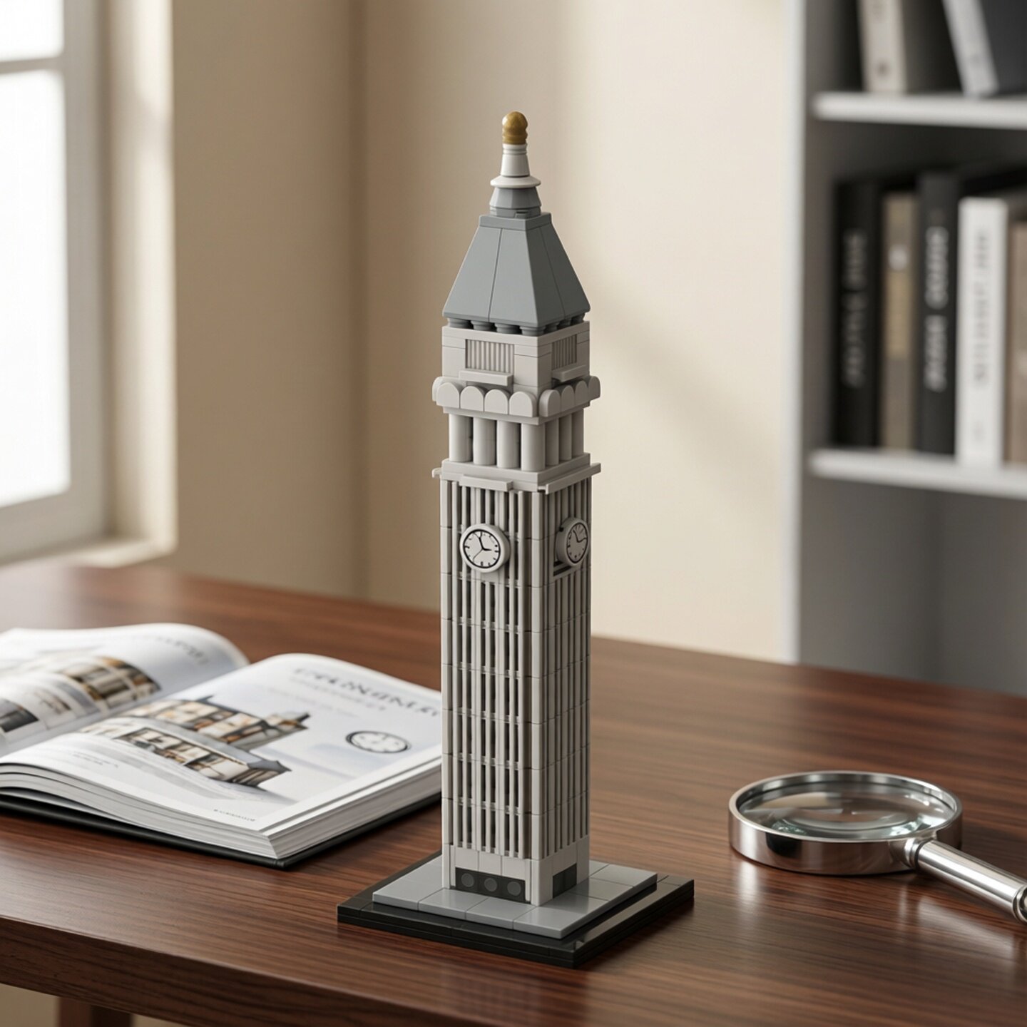 现货小颗粒MOC-131852大都会人寿大厦1:800比例建筑积木模型摆件
