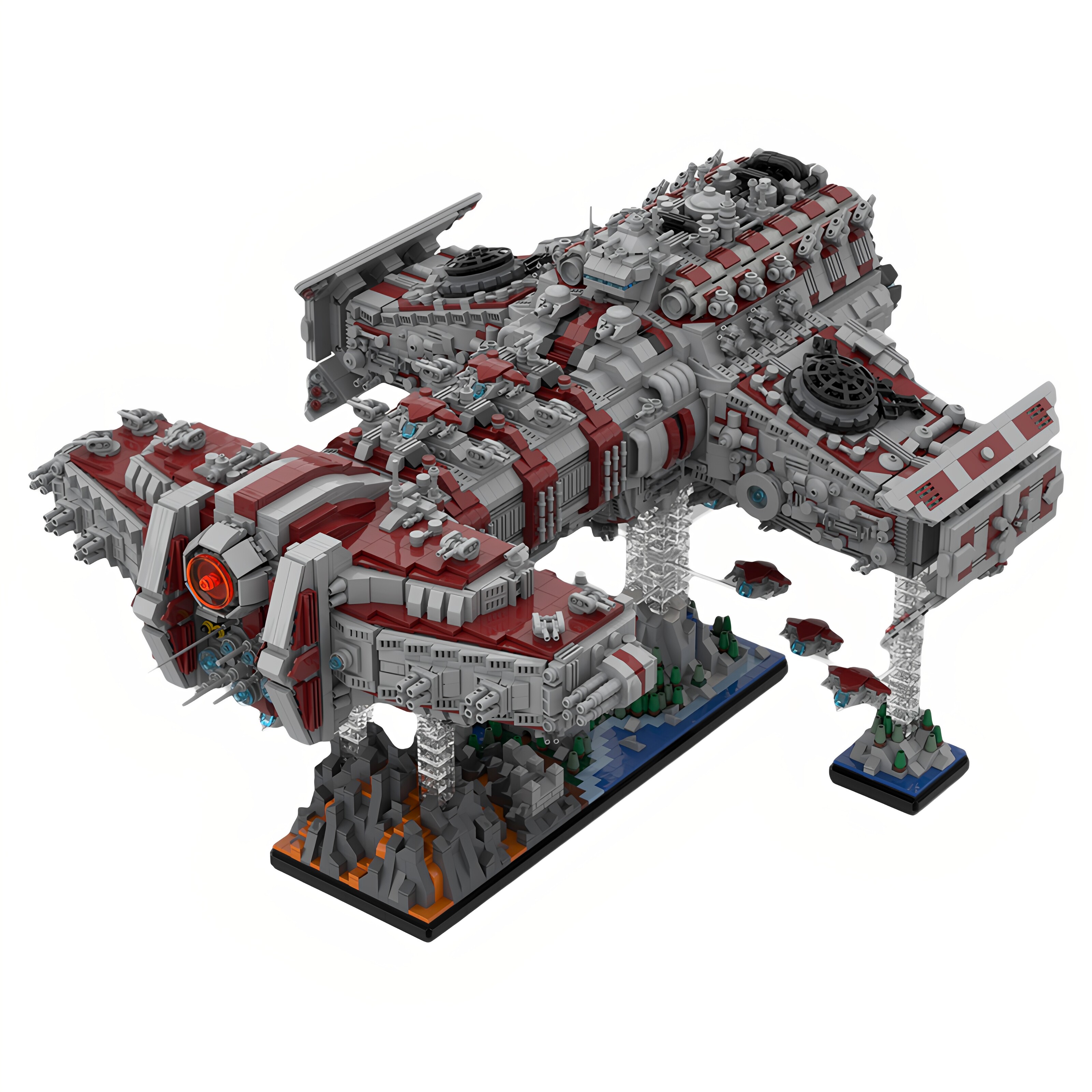现货小颗粒MOC-109383星际争霸战列巡洋舰镇宅神奇男孩积木模型
