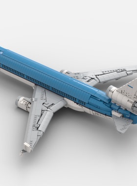 现货小颗粒MOC-230176飞机MD-11积木益智荷兰皇家航空模型玩具