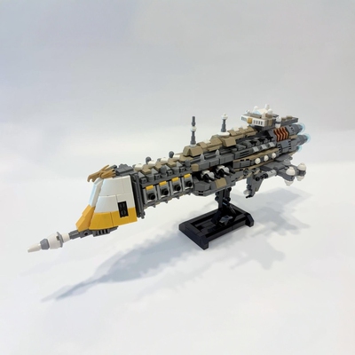 现货小颗粒MOC-178469月级巡洋舰拼装战锤积木益智玩具模型战斗舰