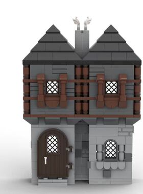 MOC-228671迷你房屋中世纪蓝色城堡建筑