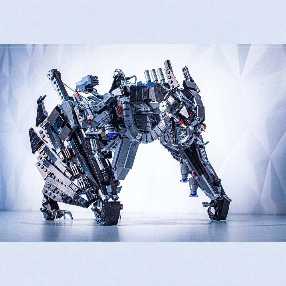 现货小颗粒MOC-118017忍者宇宙劳埃德·德拉克尼斯机甲积木模型